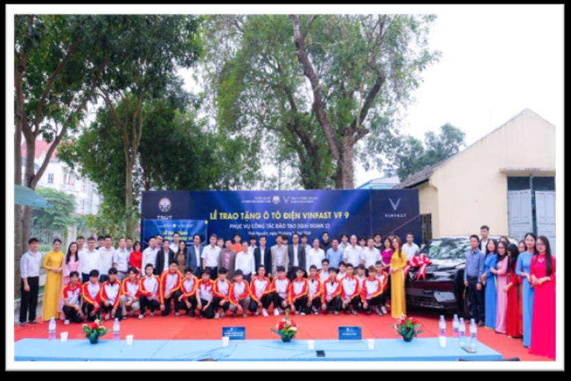 TNUT tiếp nhận ô tô điện VF9 từ VinFast